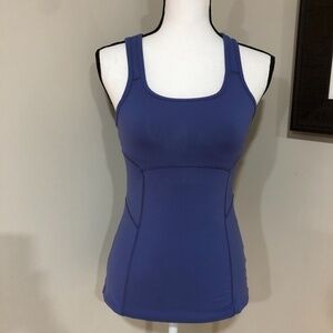 *ATHLETA* Blue Fitness Tank w/ Built-In Sports Top
